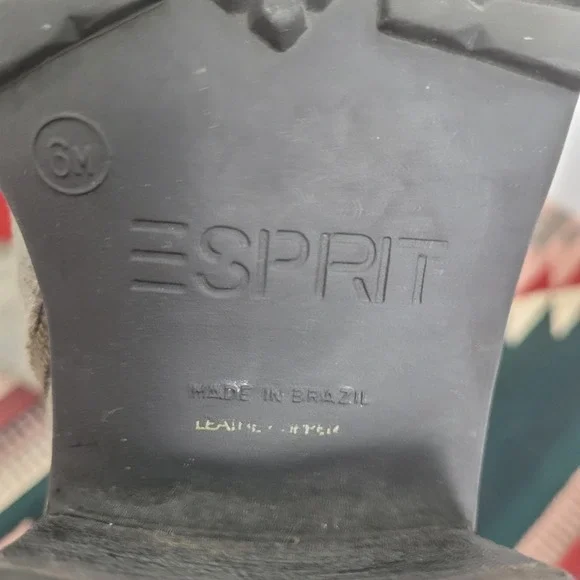 Vintage 1990s Esprit Military Combat Lace Up Boots Sz 7 Green Chunky Trooper‎ - Picture 10 of 11